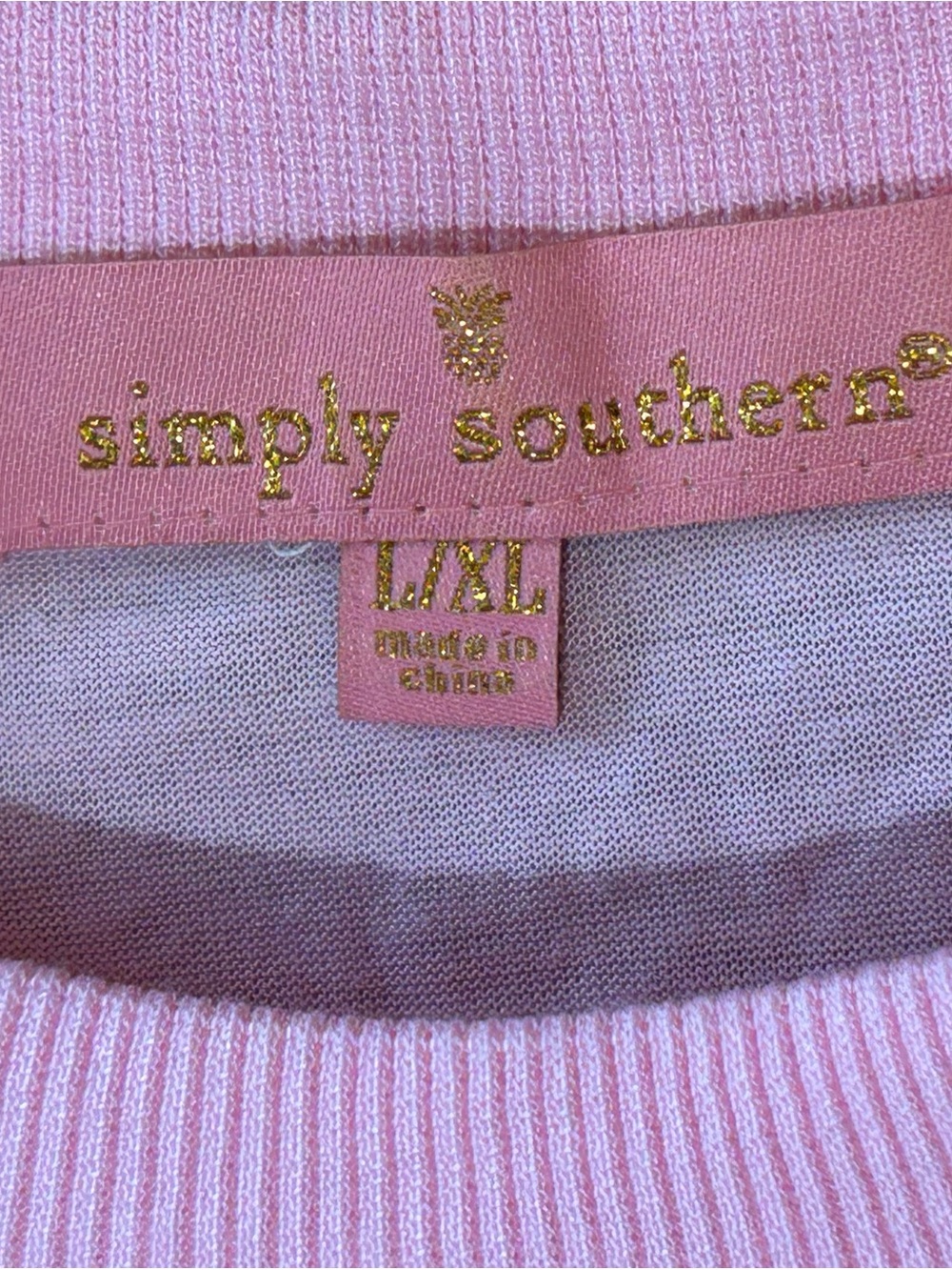 Simply Southern Pink Sequin Nutcracker Graphic T-Dress with necklace SZ L/XL - Picture 3 of 5